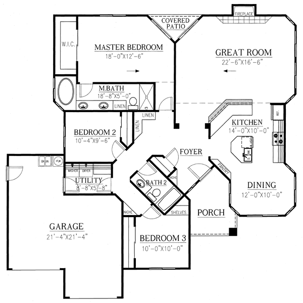 Ranch Level One of Plan 50201