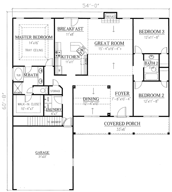 Ranch Level One of Plan 50206