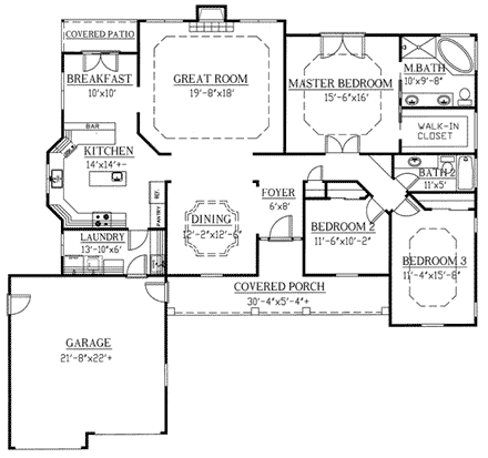 House Plan 50211 First Level Plan