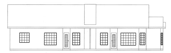 Mediterranean Rear Elevation of Plan 50213