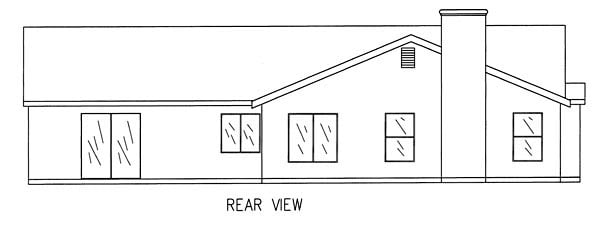 Mediterranean Rear Elevation of Plan 50214