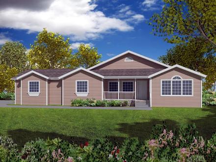 Ranch Elevation of Plan 50215