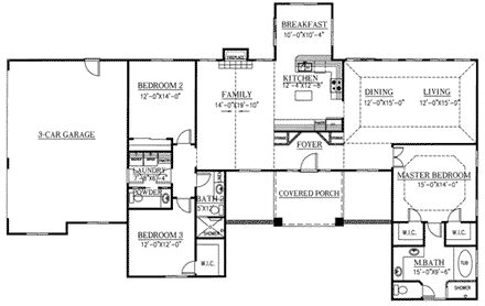 House Plan 50217 First Level Plan