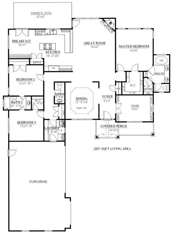 Craftsman Level One of Plan 50223