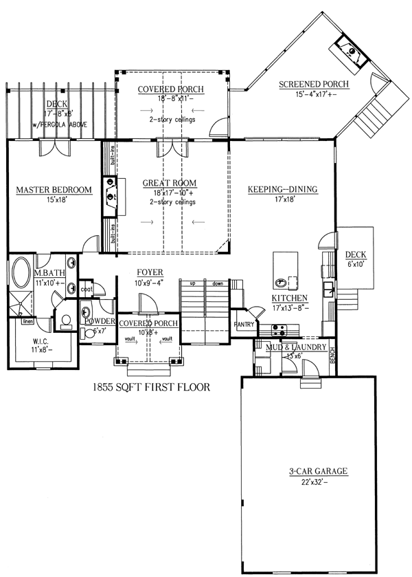 Cottage Level One of Plan 50235