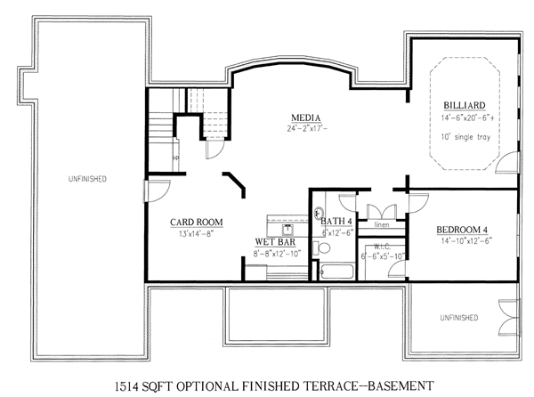 Colonial Lower Level of Plan 50240