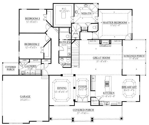 Craftsman Level One of Plan 50246