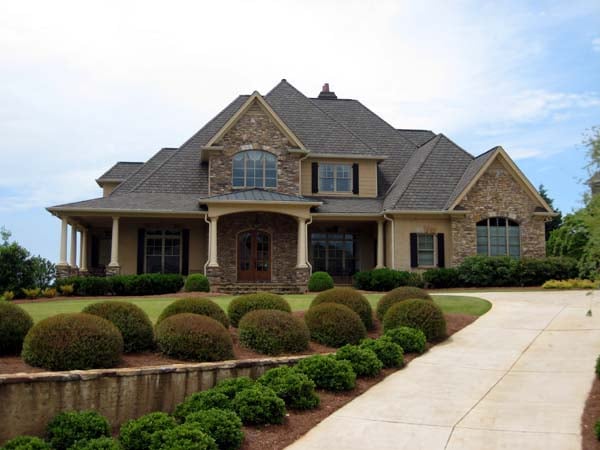 European, Traditional Plan with 4012 Sq. Ft., 4 Bedrooms, 5 Bathrooms, 2 Car Garage Elevation