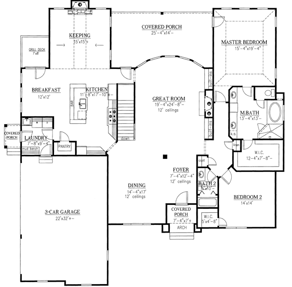 Ranch Level One of Plan 50249