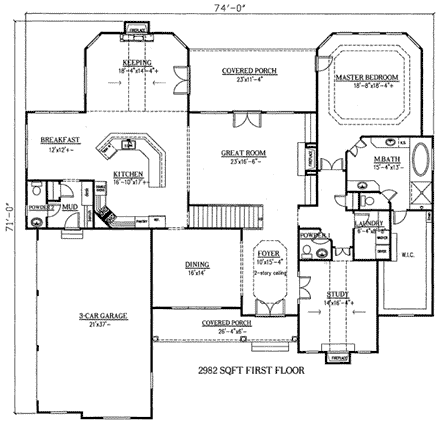 House Plan 50250 First Level Plan