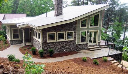 Contemporary Craftsman Modern Elevation of Plan 50258