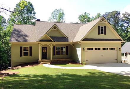 Cottage Country Craftsman Ranch Southern Traditional Elevation of Plan 50267