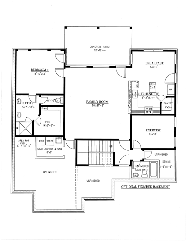 Traditional Lower Level of Plan 50271