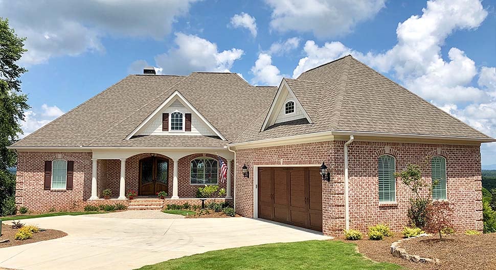 European, Traditional Plan with 3410 Sq. Ft., 4 Bedrooms, 4 Bathrooms, 2 Car Garage Elevation