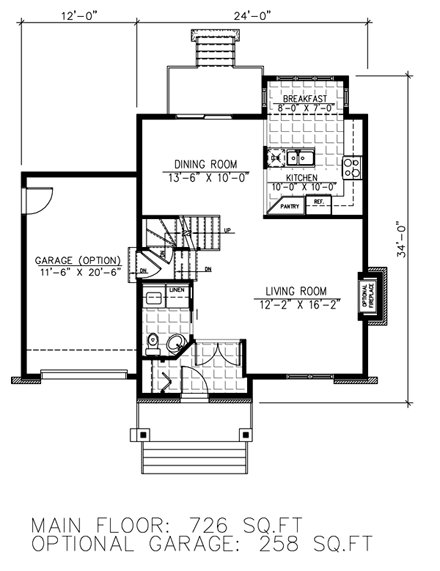 House Plan 50304 First Level Plan