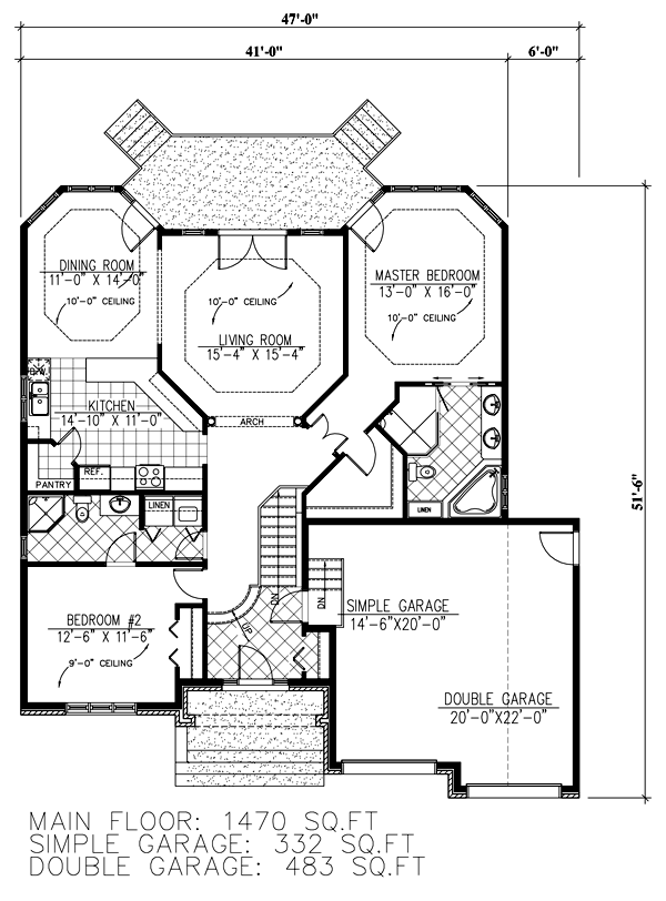 Contemporary Level One of Plan 50307