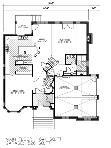 House Plan 50317 First Level Plan