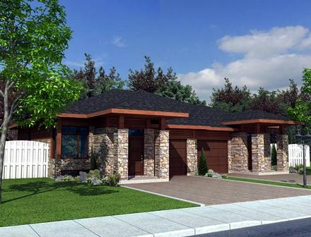 Multi-Family Plan 50321 Elevation