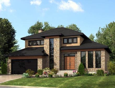 Contemporary Modern Elevation of Plan 50323