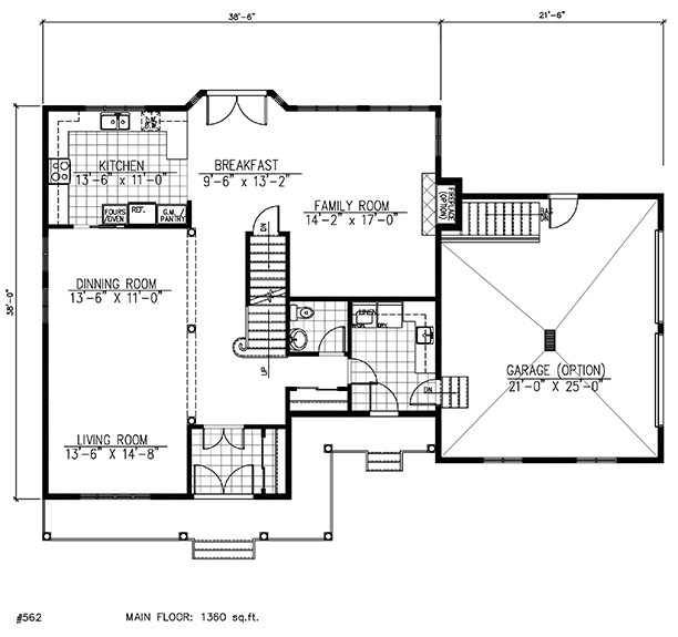 Country Farmhouse Traditional Level One of Plan 50325