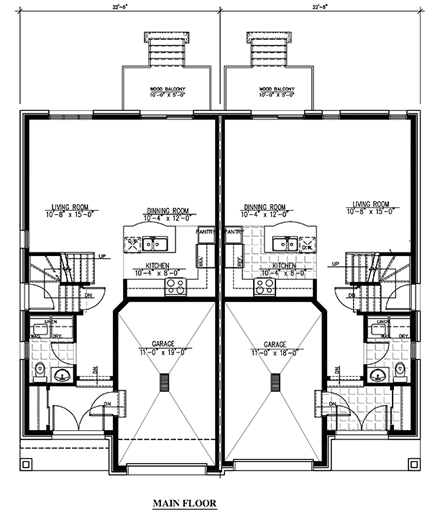 Multi-Family Plan 50337 First Level Plan