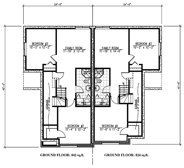 Contemporary Lower Level of Plan 50338