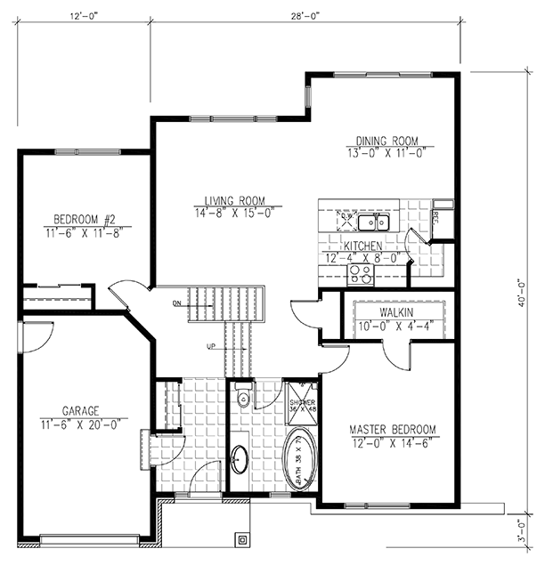 Contemporary Level One of Plan 50340