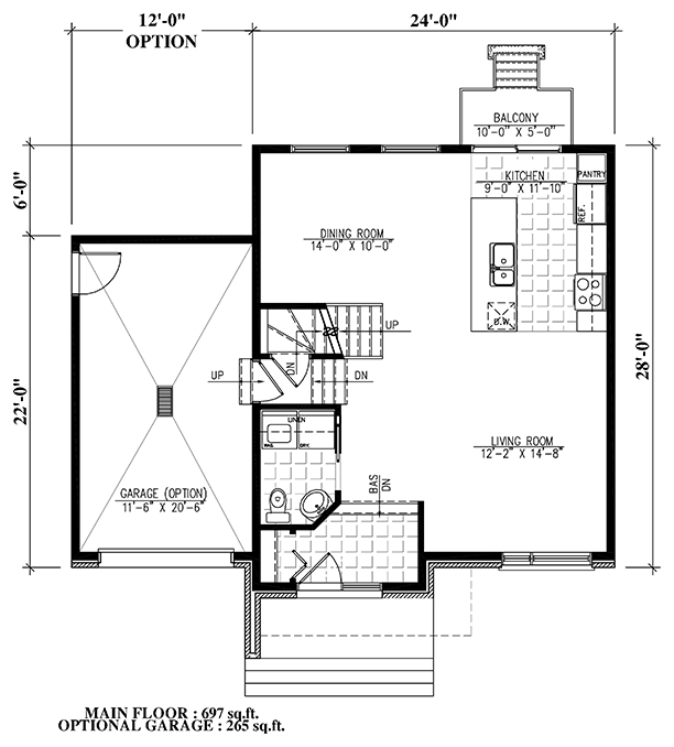 Contemporary Level One of Plan 50341
