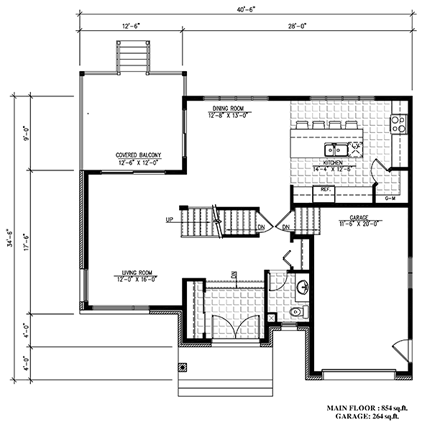 House Plan 50342 First Level Plan