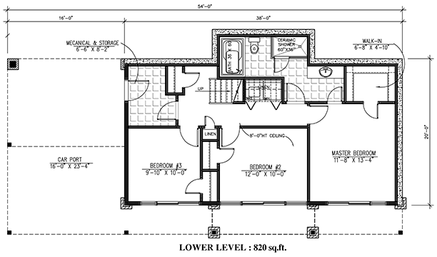 Contemporary Lower Level of Plan 50344