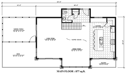 House Plan 50344 First Level Plan