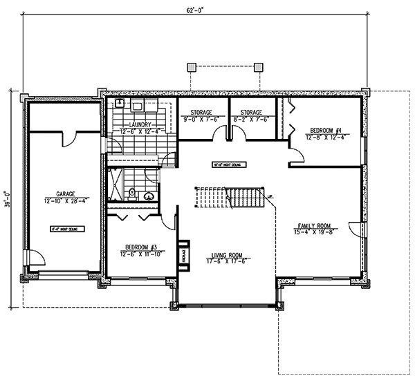 Contemporary Lower Level of Plan 50346