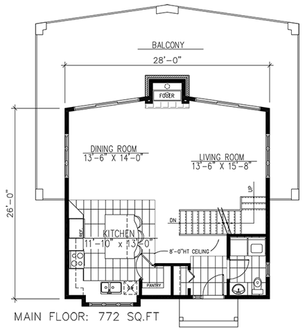 House Plan 50349 First Level Plan