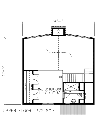 House Plan 50349 Second Level Plan