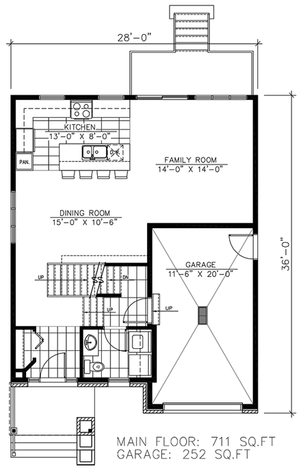 House Plan 50353 First Level Plan