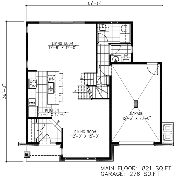Contemporary Level One of Plan 50356