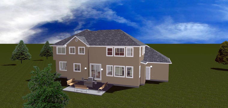 Plan with 4137 Sq. Ft., 7 Bedrooms, 4 Bathrooms, 3 Car Garage Picture 22