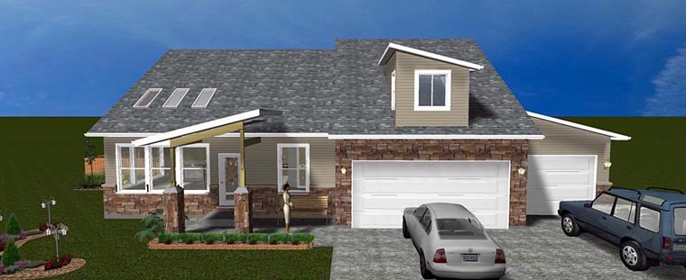 Plan with 3565 Sq. Ft., 3 Bedrooms, 3 Bathrooms, 3 Car Garage Elevation