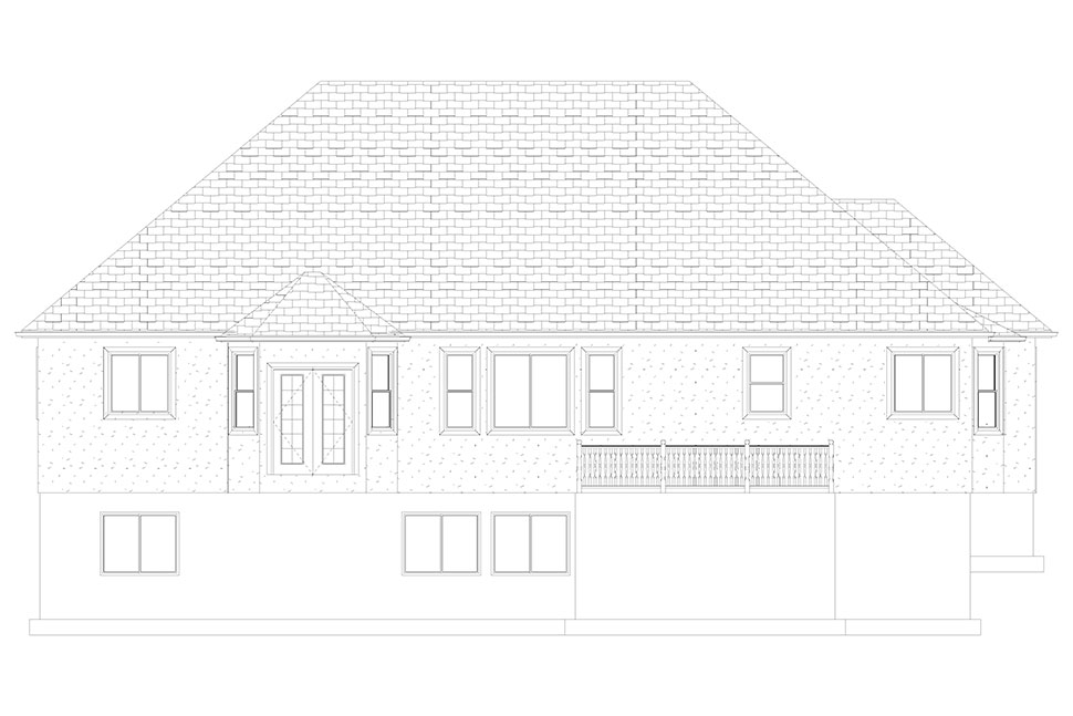 Plan with 3956 Sq. Ft., 6 Bedrooms, 5 Bathrooms, 3 Car Garage Picture 38