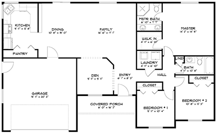 House Plan 50459 First Level Plan