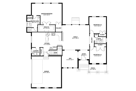 House Plan 50461 First Level Plan