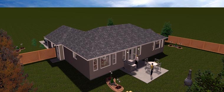Plan with 3357 Sq. Ft., 5 Bedrooms, 3 Bathrooms, 2 Car Garage Picture 12