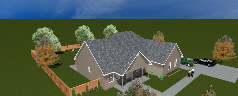 Plan with 3802 Sq. Ft., 5 Bedrooms, 4 Bathrooms, 2 Car Garage Picture 16