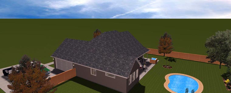 Plan with 3802 Sq. Ft., 5 Bedrooms, 4 Bathrooms, 2 Car Garage Picture 17