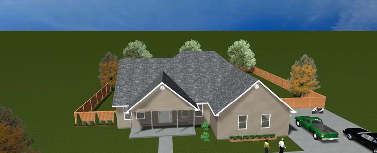 Plan with 3802 Sq. Ft., 5 Bedrooms, 4 Bathrooms, 2 Car Garage Picture 26