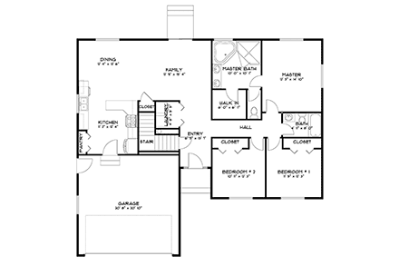 House Plan 50495 First Level Plan