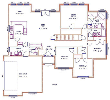 House Plan 50496 First Level Plan
