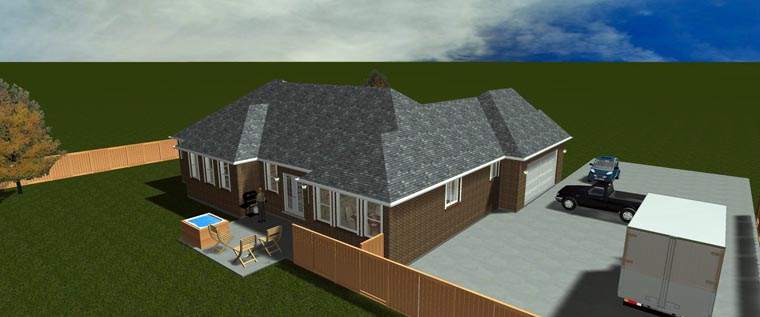 Plan with 4358 Sq. Ft., 6 Bedrooms, 4 Bathrooms, 2 Car Garage Picture 19