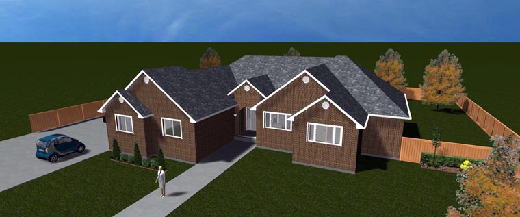 Plan with 4358 Sq. Ft., 6 Bedrooms, 4 Bathrooms, 2 Car Garage Picture 20