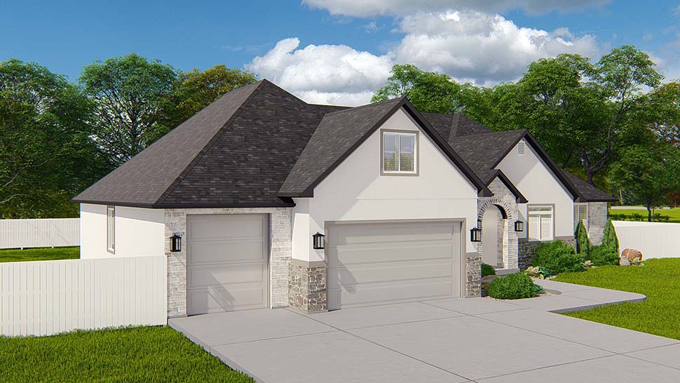 Plan with 4089 Sq. Ft., 7 Bedrooms, 4 Bathrooms, 4 Car Garage Picture 13